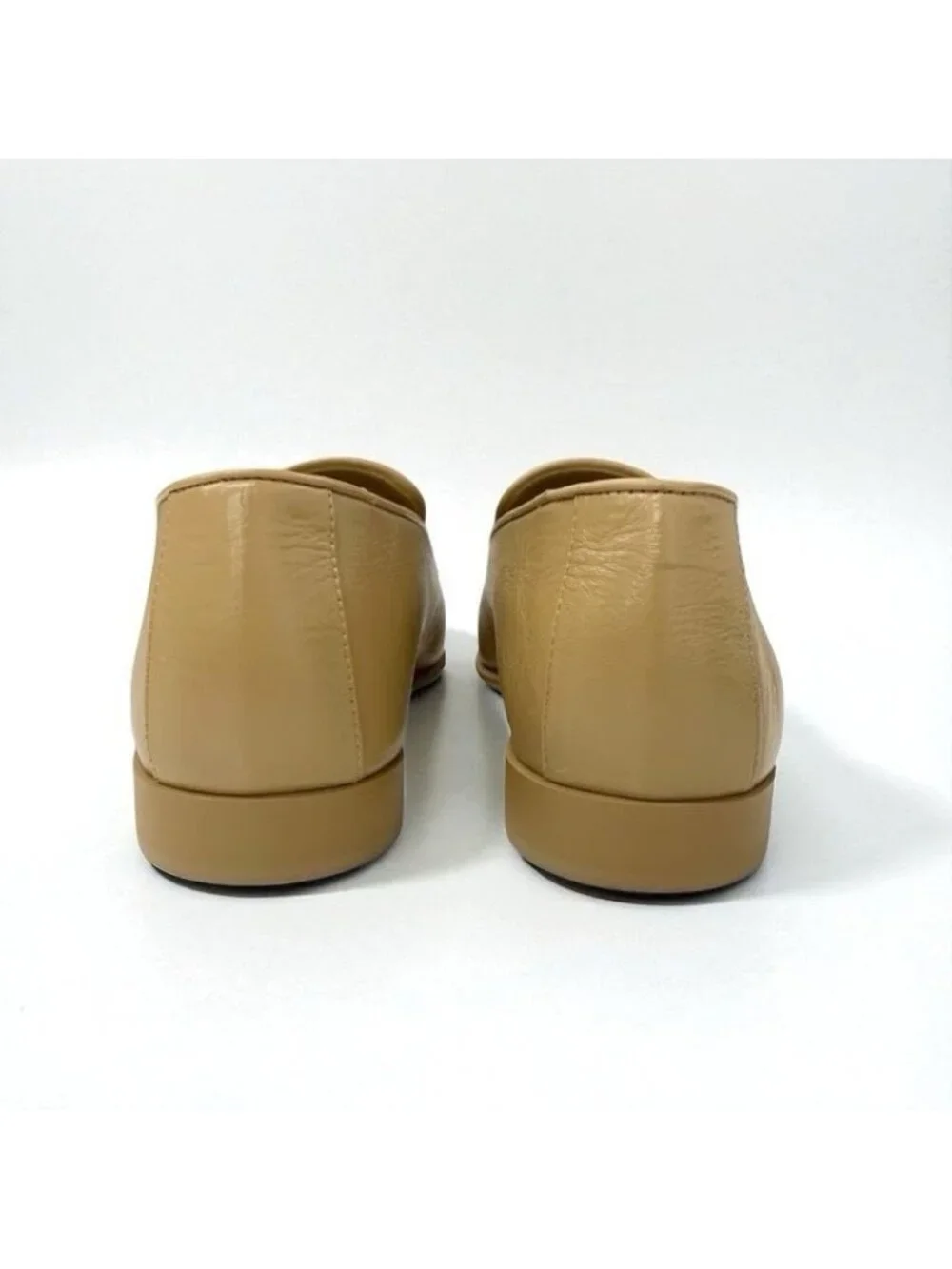 Chanel Loafer Leather Shoes Beige Coco Mark Pearl - Picture 5 of 10